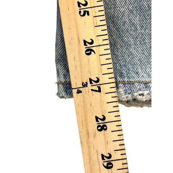 AGOLDE 90’s Jeans Women’s A069C-811 Size 29 Blue Denim Distressed Button Fly Y2K - Picture 9 of 15